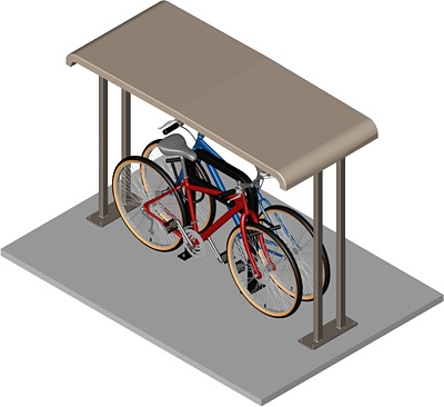 CAD Drawings BIM Models CycleSafe, Inc. Pocket Bike Shelter